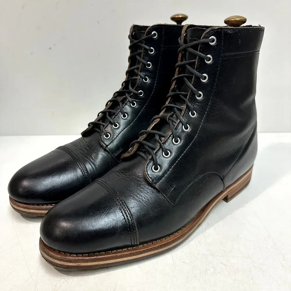 NEW HEELS Rancourt & Co. x Helm Wells Cap Toe Service Boot Horween Maine USA 9 D